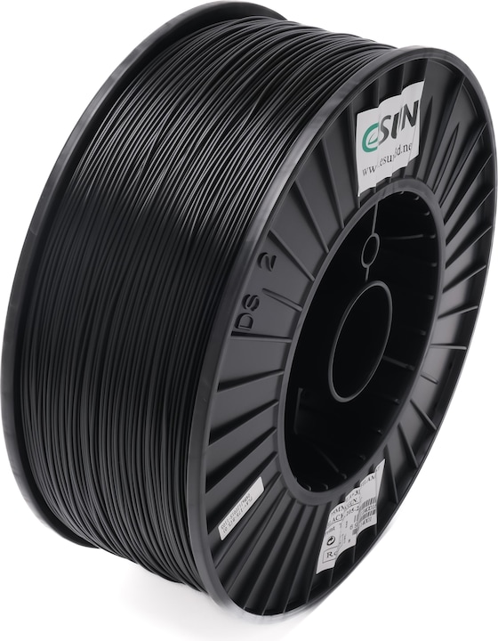 Actual product image eSUN PLA+ Filament 1.75mm Black 3Kg (PLA+, 1.75 mm, 3000 g, Black)