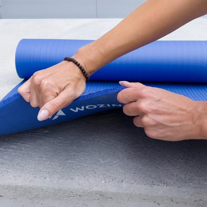 Actual product image Wozinsky exercise mat 181 x 63 x 0.9 cm thick green yoga gymnastic mat (9 mm)
