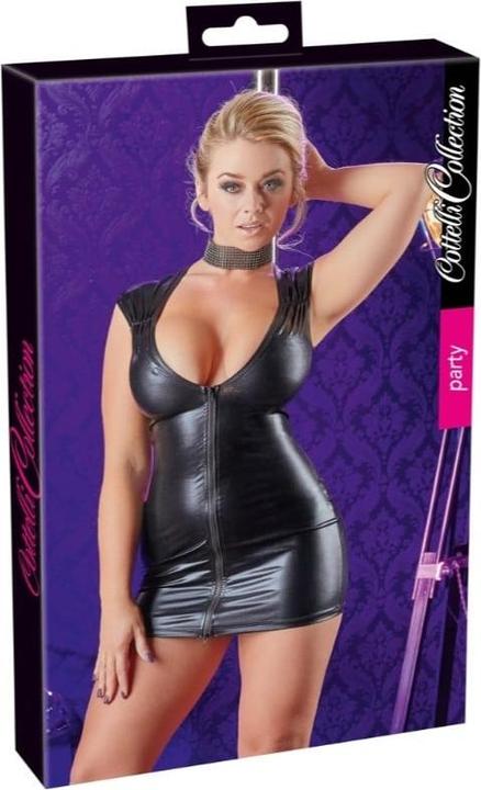 Produktbild Cottelli Collection Wetlookkleid Zip M (M)