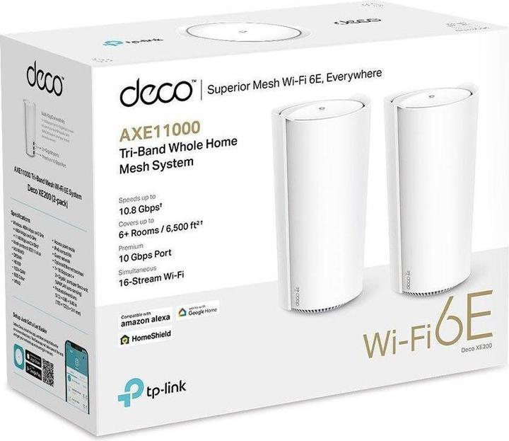Productafbeelding TP-Link DECO XE200(2-PAK) - Mesh Wi-Fi 6E Systeem (2-pak) (4804 Mbit/s)