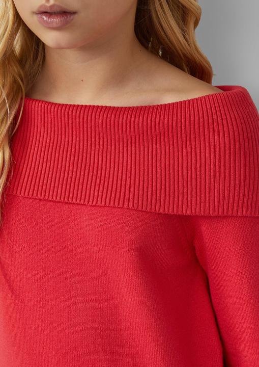 Produktbild s.Oliver Strickpullover Strick-Pullover mit Off-Shoulder-Ausschnitt (134, 140)