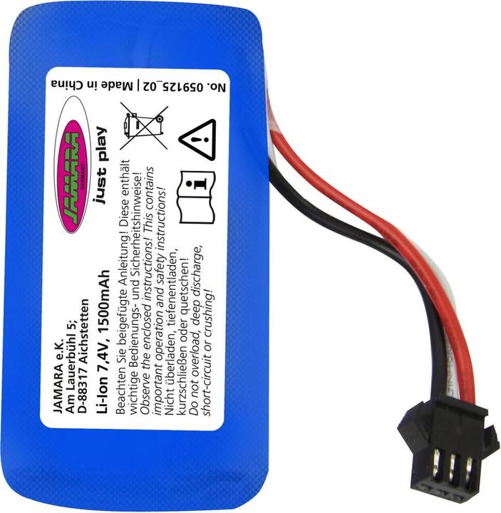 Produktbild Jamara Akku Extron Li-Ion 7,4V 1500mAh 11,1WH (7.40 V, 1500 mAh)
