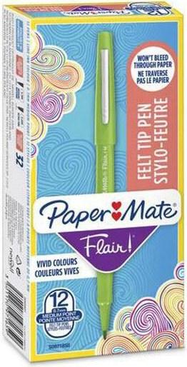 Produktbild Paper Mate Faserschreiber Flair B Hellgrün (12x)