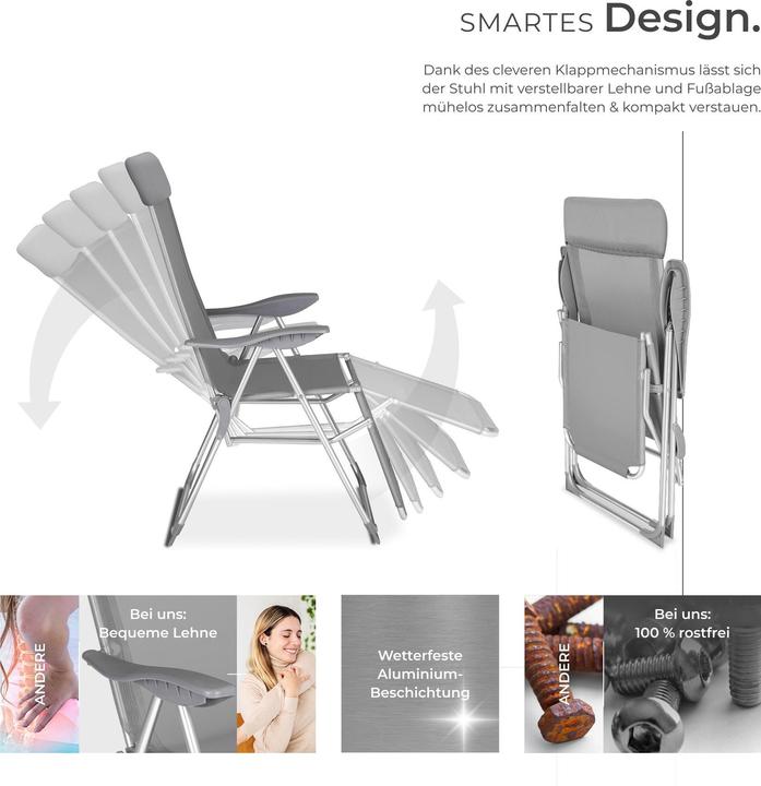 Produktbild tectake 2x Gartenstuhl