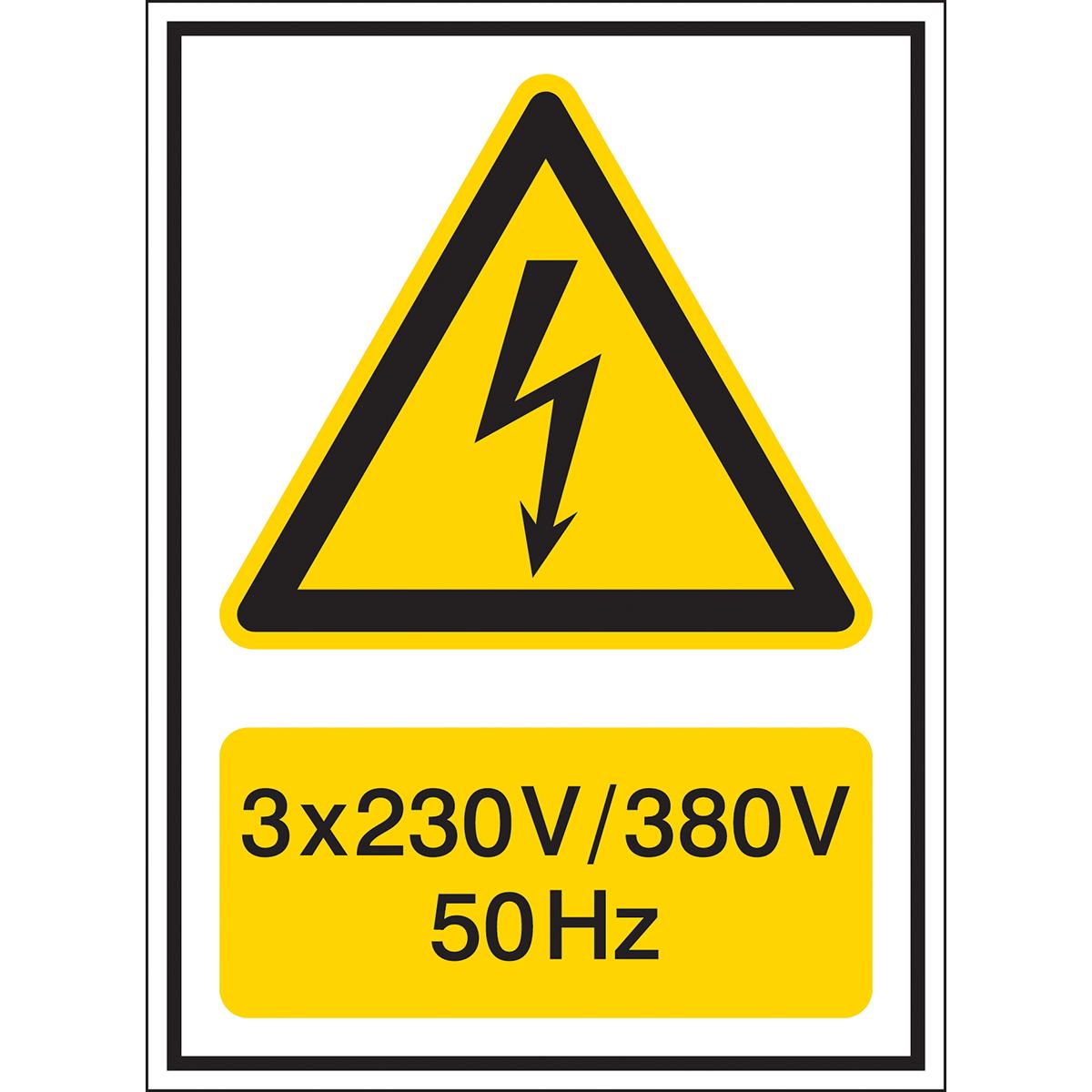 Brady, Segnaletica di sicurezza, KOMBI 13 148X210MM SA POLIESTERE B7541, segnali di pericolo per l'etichettatura della tensione