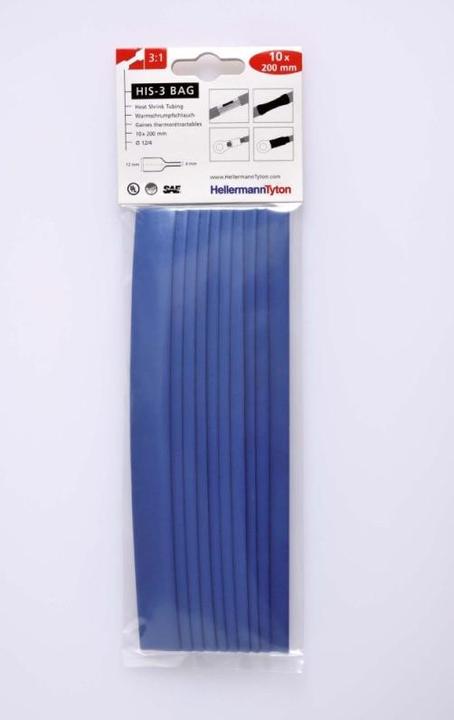 Produktbild HellermannTyton Schrumpfschlauchsortiment Blau (10 x)