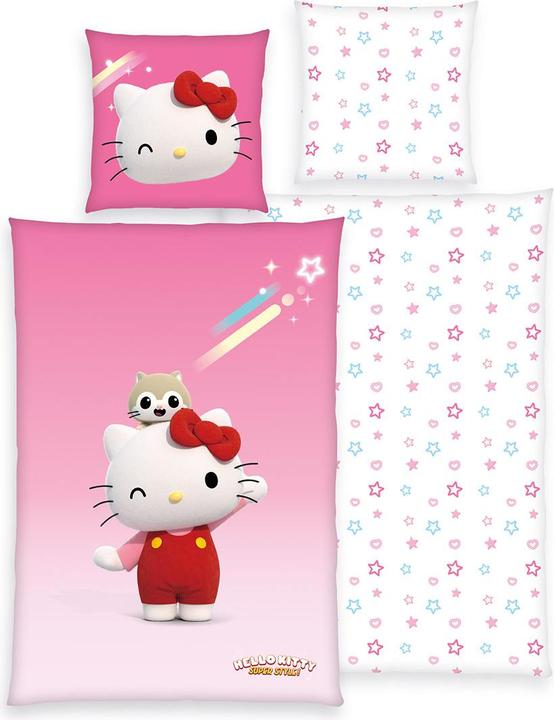 Herding Hello Kitty bed linen Hello Kitty-Super Style 135 x 200 cm / 80 x 80 cm