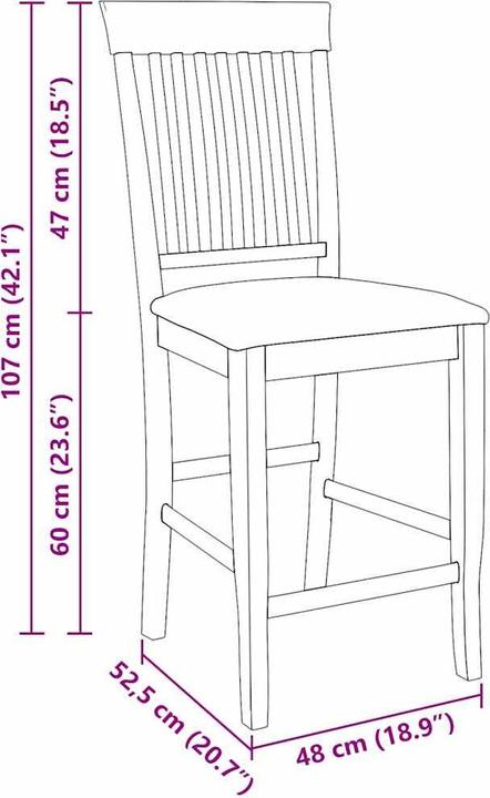 Actual product image vidaXL Barhocker