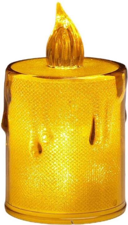 Produktbild Koopman Dekoracja świąteczna Świeca LED przezroczysta dekoracyjny złoty 10,5 cm na baterie 1szt