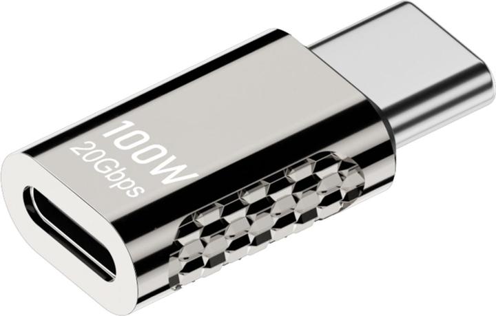 Actual product image PowerGuard Titan USB-C Short Extension Male/Female Adapter 100W 20 GBit/s (USB 3.2 Gen 2x2, 100 W)