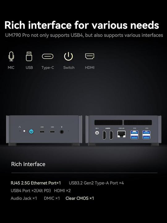 Productafbeelding Minisforum UM790 Pro (AMD Ryzen 9 7940HS)