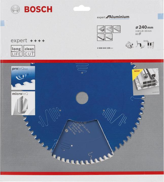 Produktbild Bosch Professional Zubehör Kreissägeblatt Expert for Aluminium, 240 x 30 x 2,8 mm, 80
