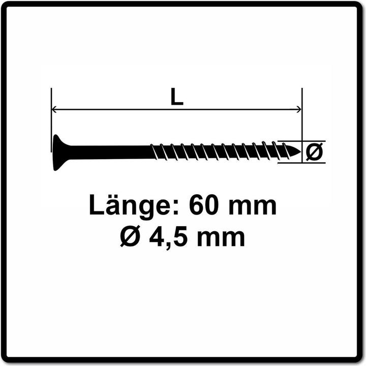 Actual product image Fischer Chipboard screw Power-Fast II countersunk head TX 4.5x60 mm galvanised 100 pcs. (100 Screws per piece)