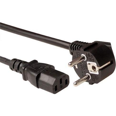 Thumbnail - ACT, Verlängerungskabel, Powercord LSZH mains connector CEE7/7 male (angled) (2 m, CEE 7/7)