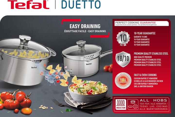 Produktbild Tefal Duetto Set (18 cm, Pfannenset + Topfset, Edelstahl)