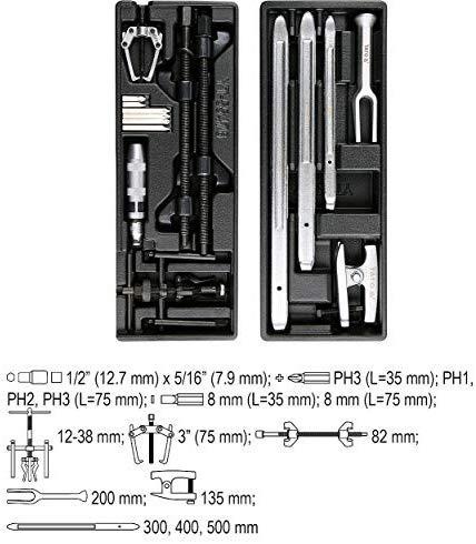 Produktbild Yato WORKSHOP CABINET 7 DRAWERS + TOOLS 165 pcs. 55293
