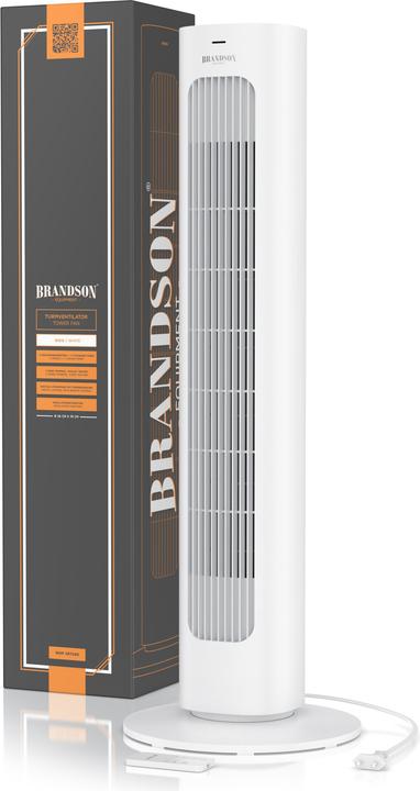Produktbild Brandson Turmventilator, Fernbedienung, sehr leise, Oszillation, 3 Modi, Timer, 50 W, Standventilator 76cm (48 dB)
