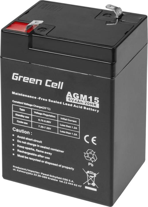 GreenCell AGM15 (6 V, 4 Ah)