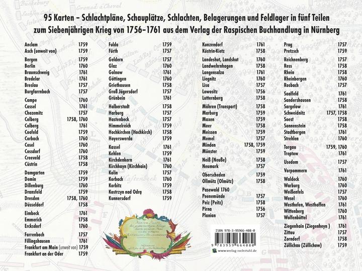 Produktbild ATLAS zum Siebenjährigen Krieg 1756-1763 (Deutsch, Harald Rockstuhl, G. N. Raspes, 2021)