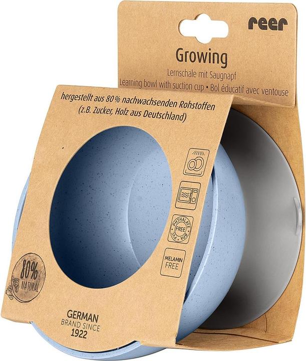 Actual product image Reer Growing Bowl with suction cup blue