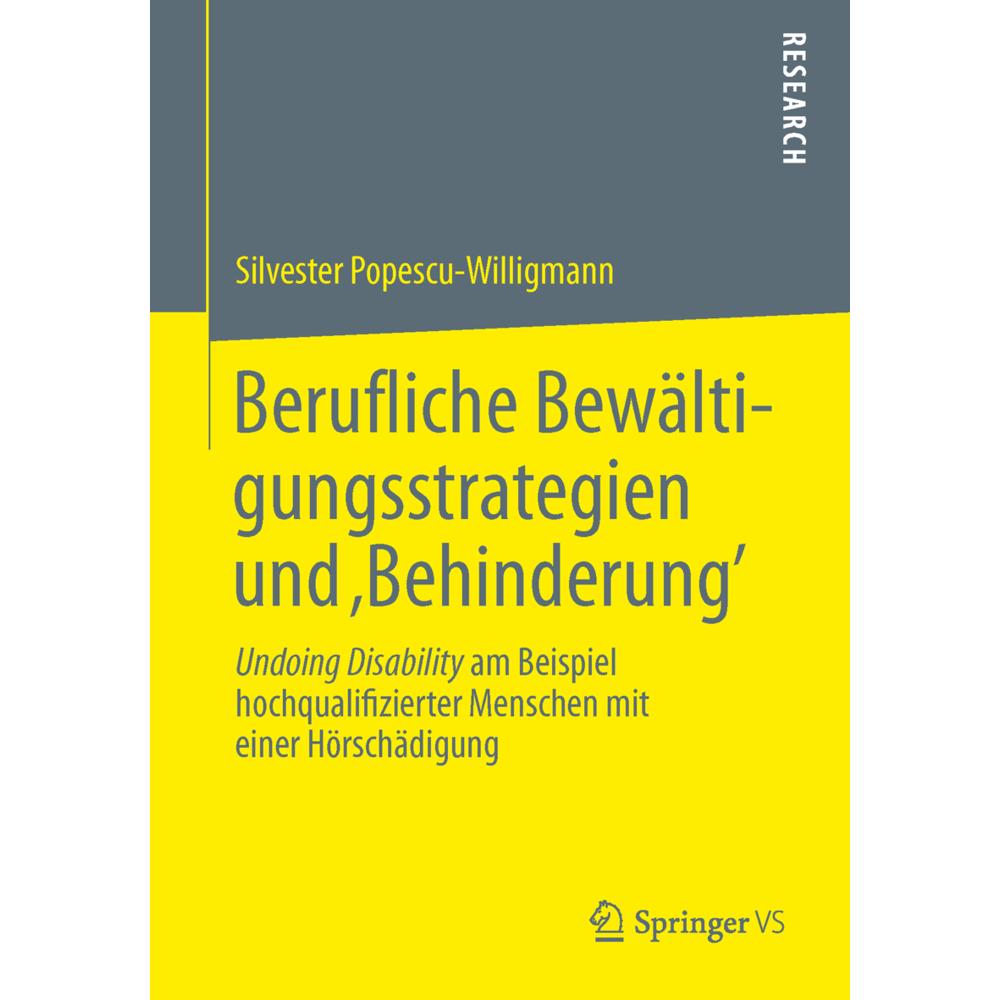 Berufliche Bewältigungsstrategien und Behinderung, Fachbücher von Silvester Popescu-Willigmann