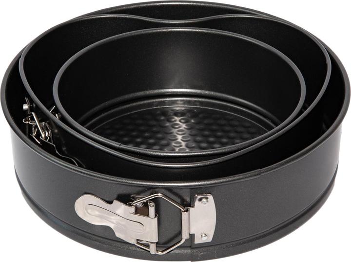 Produktbild Casativo Backformen-Set 3-teilig, rund & Herzform aus Karbonstahl