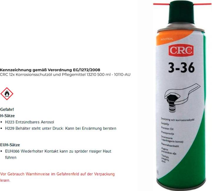 Produktbild CRC Korrosionsschutzöl (500 ml)