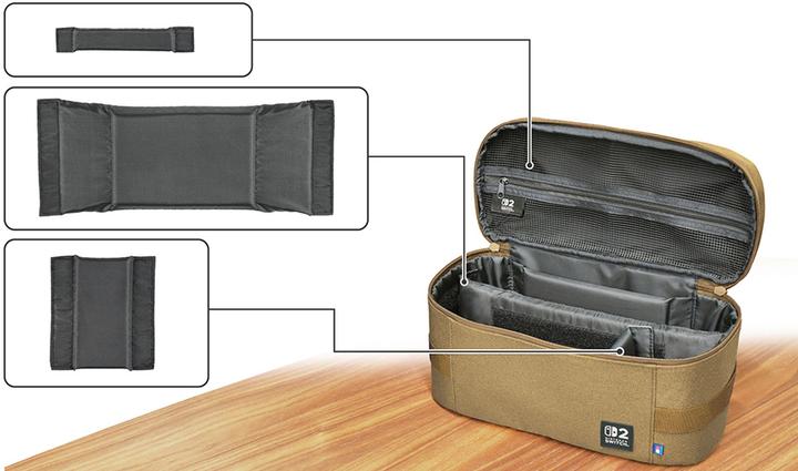 Produktbild HORI SWITCH 2/SWITCH Custodia Compact Carry All Sabbia (Switch, Switch 2, Switch OLED)