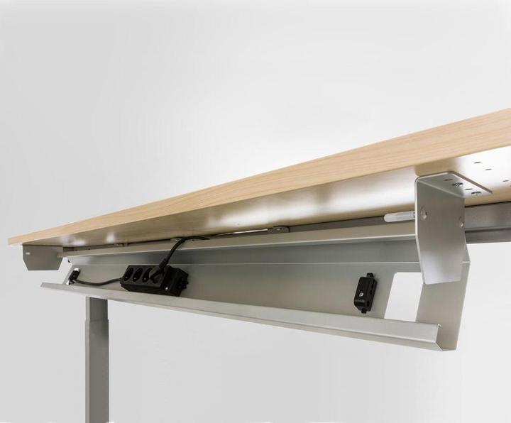 Produktbild Hammerbacher Kabelwanne klappbar für 160er Tisch Silber (126.20 cm)