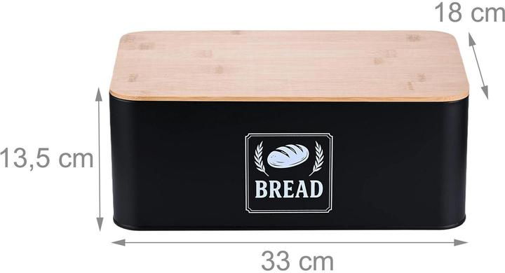 Actual product image Relaxdays Brotkasten mit Bambusdeckel Retro-Design