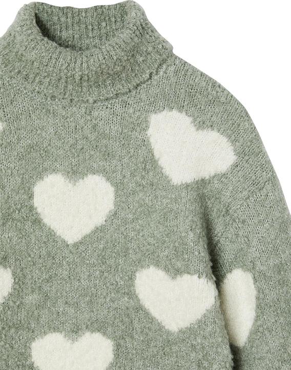 Produktbild Vertbaudet Flauschiger Mädchen Rollkragenpullover mit Muster (86)