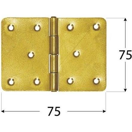 Thumbnail - Domax, Baubeschläge + Holzverbinder, HINGE BUTT Z 75. 75X75X1.8 MM (Kistenbänder, 1 Stk.)