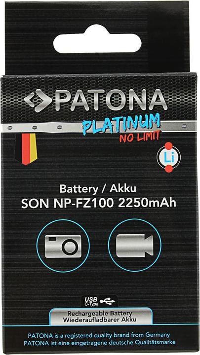 Produktbild Patona Platinum NP-FZ100 USB-C (Kamera Akku)