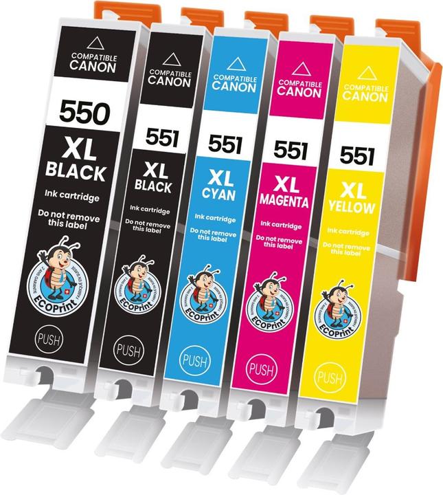 ECOPrint Kompatibel Canon PGI-550 und CLI-551 Pack (CMYK)