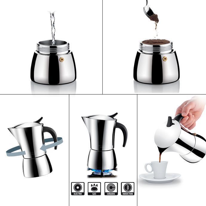 Thumbnail - Tescoma Coffee Maker 4 Cups Monte Carlo, Espressokocher, Schwarz