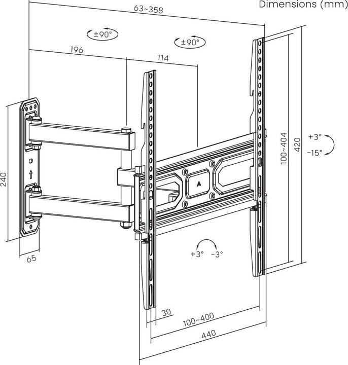 Image du produit Reflecta PLEXO 55-4040T (Mur, 35 kg, 32" - 55")