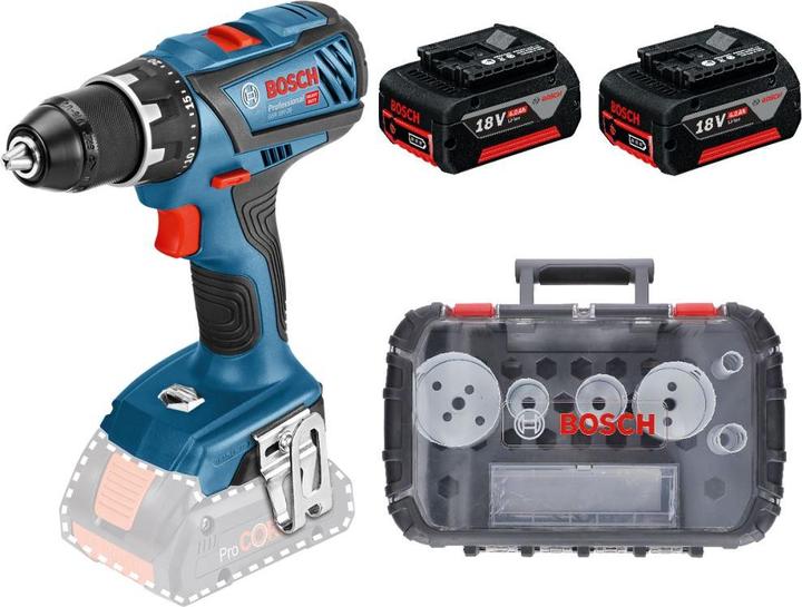 Produktbild Bosch Professional 18V Akku Bohrschrauber GSR18V-28 + 9tlg ElektrikerLS-Set (Akkubetrieb)