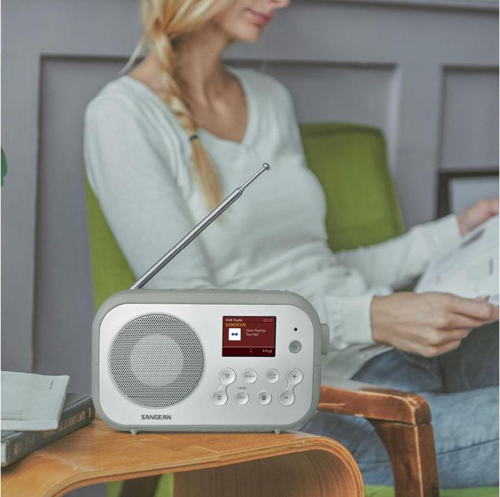 Actual product image Sangean DPR-42BT WHITE-GREY (DAB+, FM, Bluetooth)