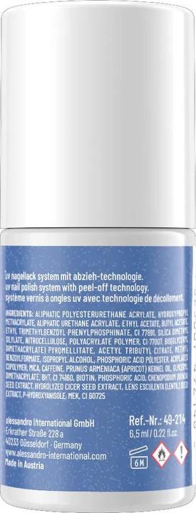 Image du produit Alessandro International Striplac UV Colour Baby Blue 6.5 ml (214 Baby Blue Shimmer, Vernis semi-permanent)