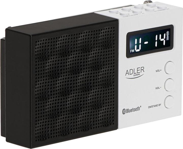 Actual product image Adler Interactive solution | Digital Radio - PLL AM/FM | AD 1908 | Alarm function | White/Black (FM, Bluetooth)