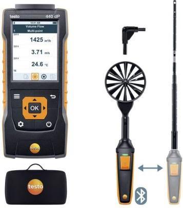 Produktbild Testo 440 Luftstrom-Kit1 Anemometer +1370 (Temperature-TC) °C, +150 (Temperature-NTC) °C max.Temp. v