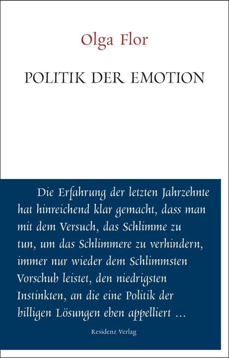 Produktbild Politik der Emotion (Deutsch, Olga Flor, 2018)