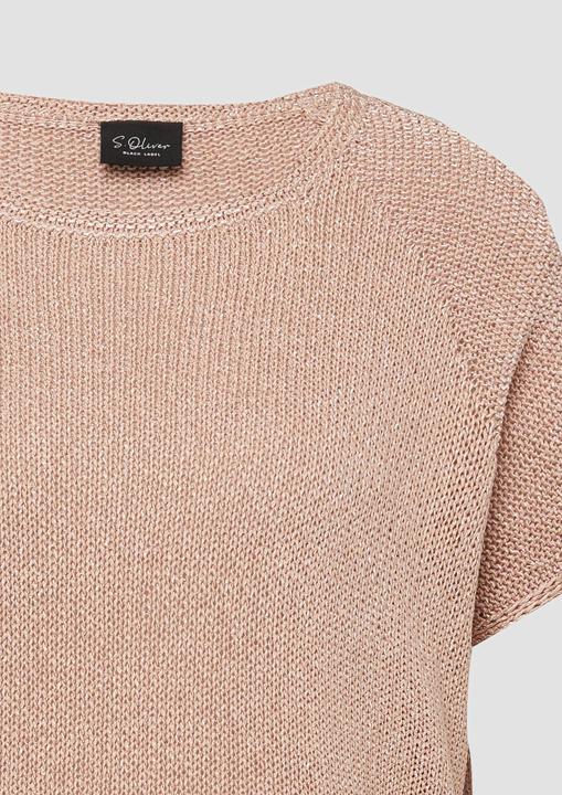 Produktbild s.Oliver Strickpullover Ärmelloser Strickpullover im Relaxed Fit mit U-Boot-Ausschnitt (XS)