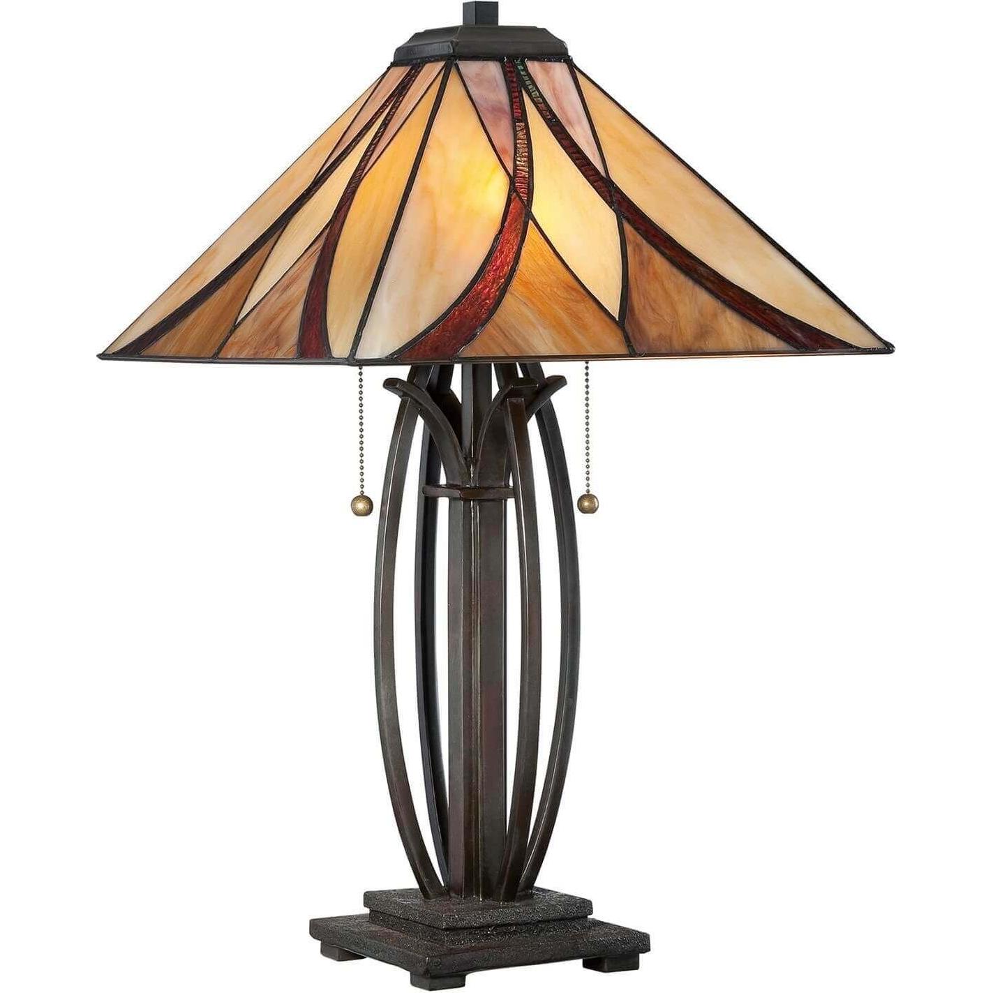 Thumbnail - Elstead Lighting, Tischlampe, Asheville Tischleuchte E27 2-fach 64cm Valiant Bronze (E27)