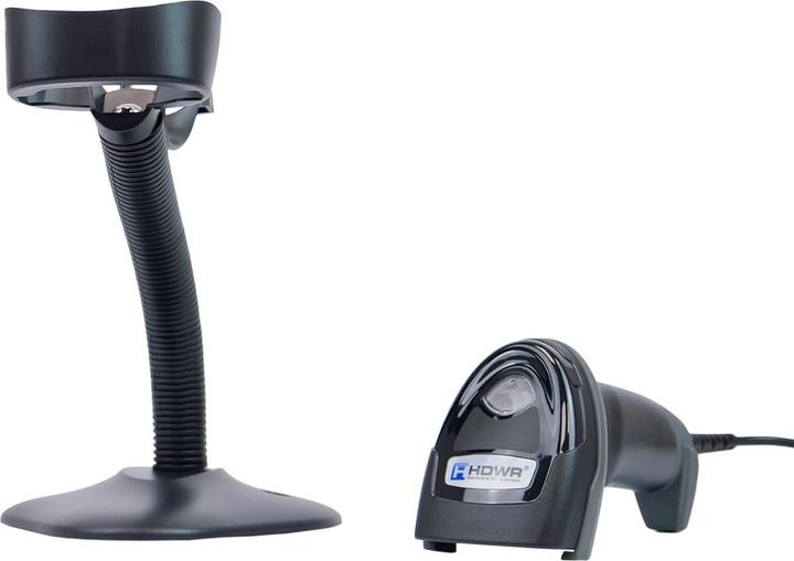 Produktbild HDWR Aztec QR-code en barcodelezer met standaard, USB bedraad, virtuele COM, automatische scan HD870A (1D-Barcodes, 2D-Barcodes)