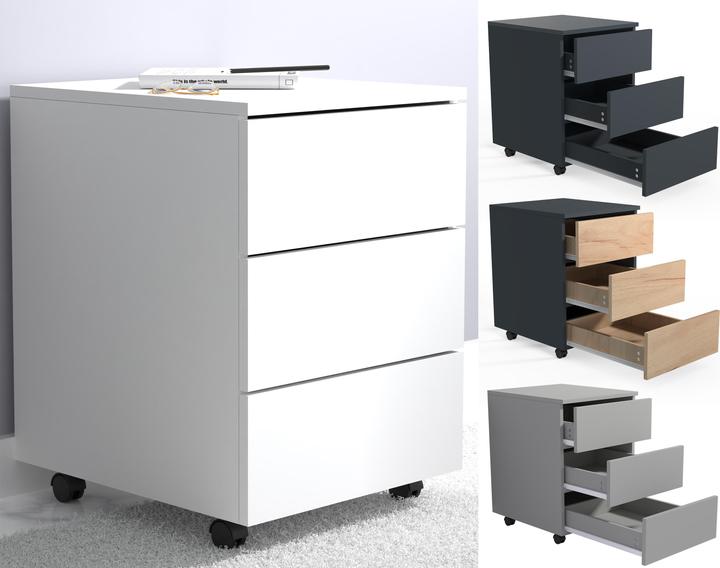 Produktbild VCM my office Dalosa Rollcontainer grau 3 Auszüge 39,0 x 45,0 x 55,0 cm (39 x 45 x 55 cm)