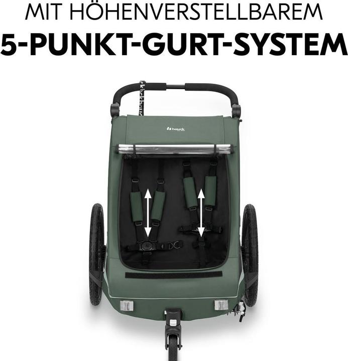 Produktbild Hauck 2in1 Fahrradanhänger Sparset Dryk Duo Plus