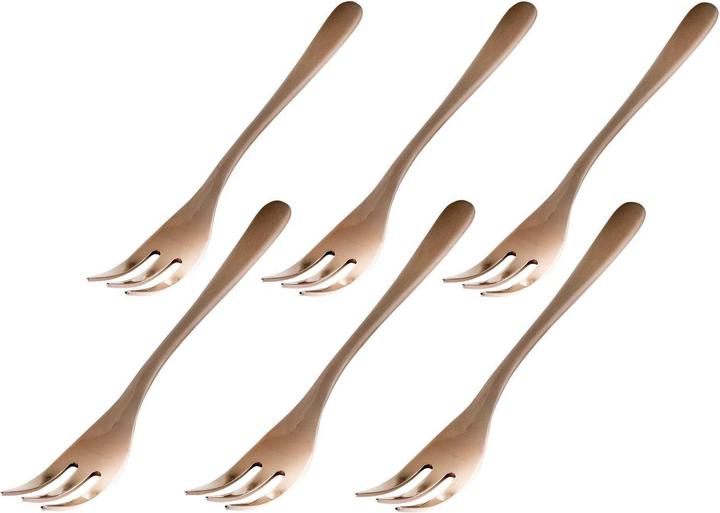 Actual product image Sambonet Button cake fork set 6 pcs copper (6 pcs., Pitchfork)