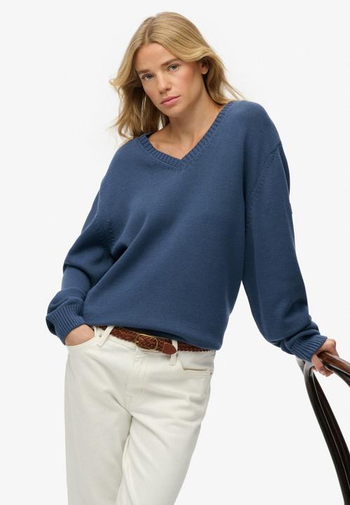 Produktbild Superdry Oversized Pullover mit V-Ausschnitt (XL)