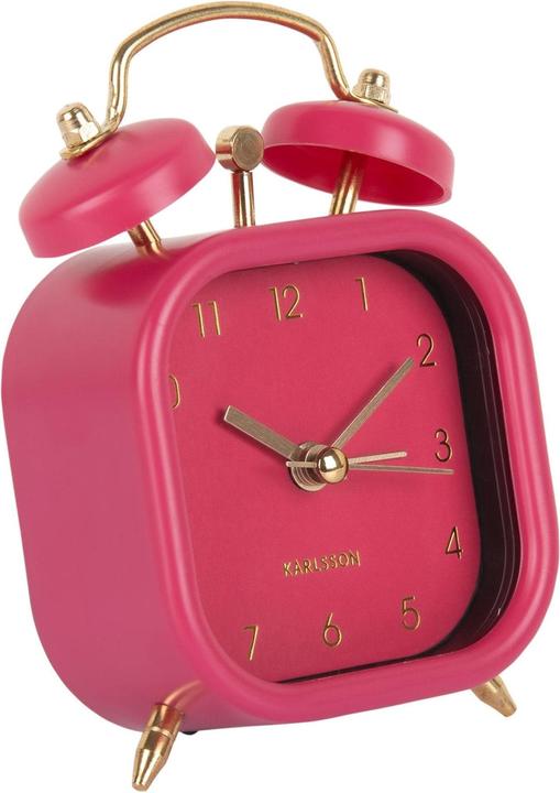 Produktbild Karlsson Klassischer Wecker Metallic Glam square Dark pink